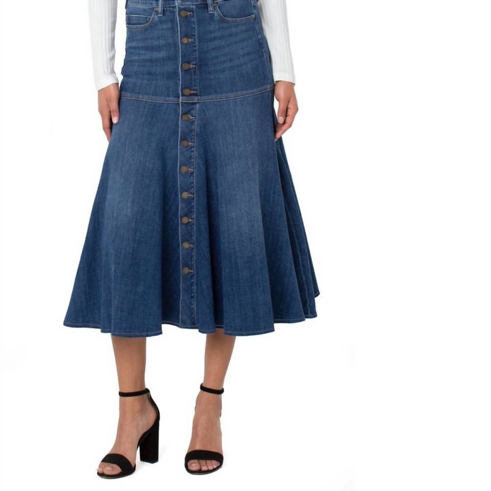 Liverpool High-Rise Denim Skirt NWT 6/28